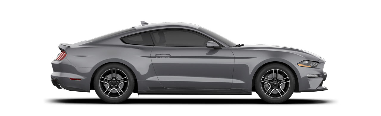Potente Auto Deportivo Ford Mustang 2022, con diseño Aerodinámico en Color Gris Carbono