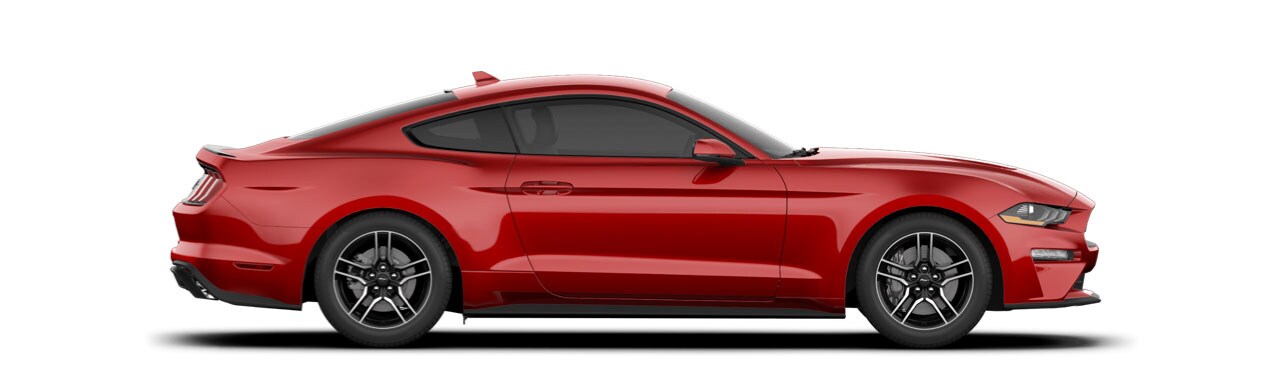 Potente Auto Deportivo Ford Mustang 2022, con diseño Aerodinámico en Color Rojo Cereza