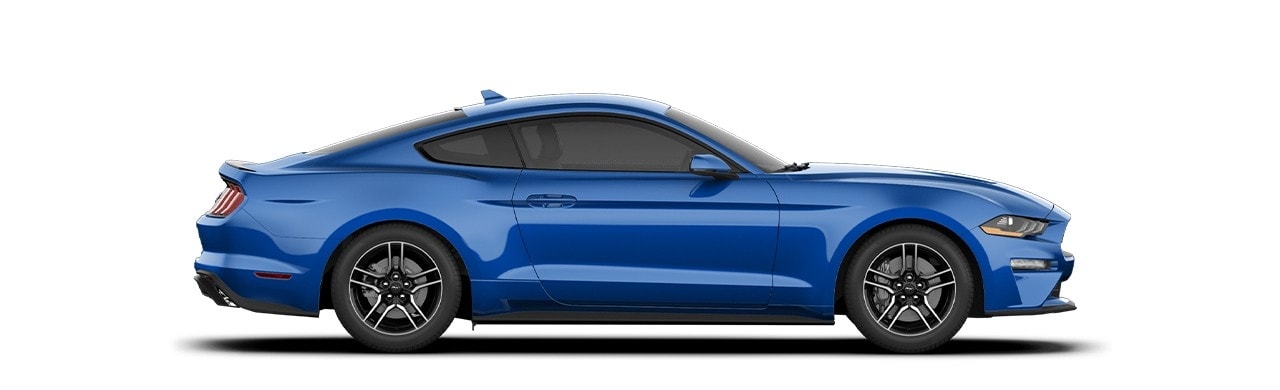 Enamórate del diseño del Auto Deportivo Ford Mustang 2023 en color Azul Atlas