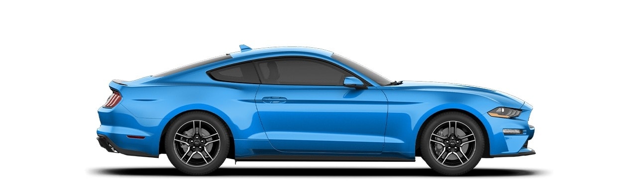 Enamórate del diseño del Auto Deportivo Ford Mustang 2023 en color Azul Icónico
