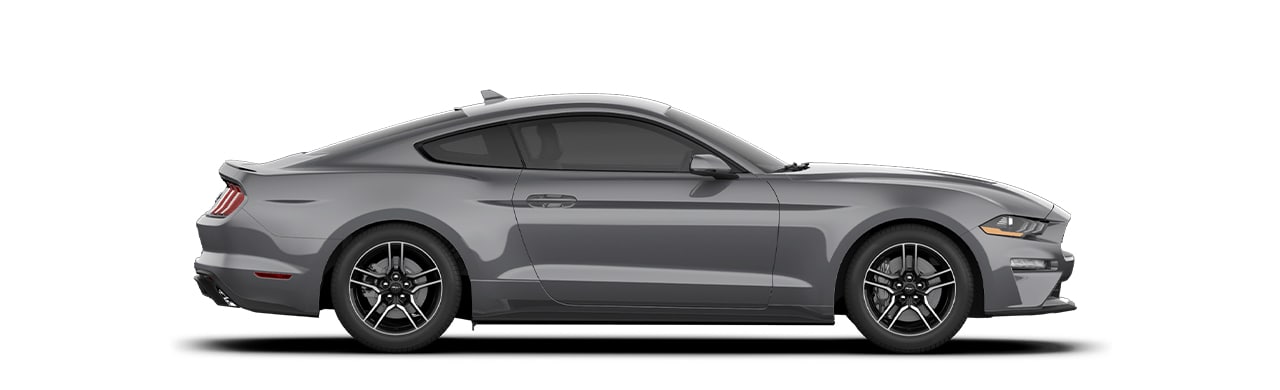 Enamórate del diseño del Auto Deportivo Ford Mustang 2023 en color Gris Carbono