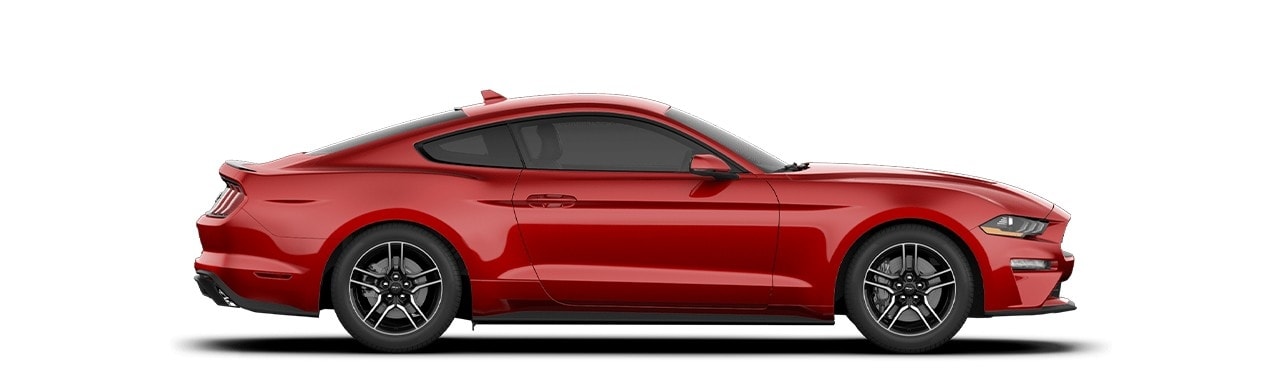 Enamórate del diseño del Auto Deportivo Ford Mustang 2023 en color Rojo Cereza