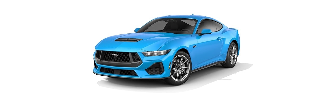 Enamórate del diseño del Auto Deportivo Ford Mustang 2024 en color Azul Icónico