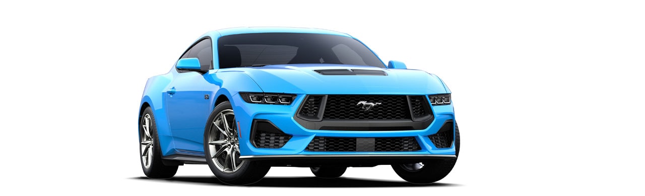 Enamórate del diseño del Auto Deportivo Ford Mustang 2025 en color Azul Icónico