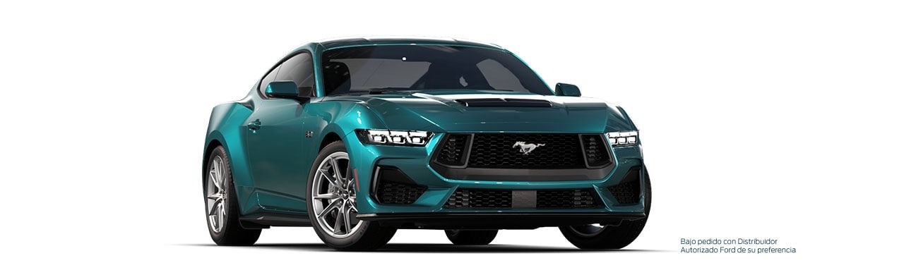 Enamórate del diseño del Auto Deportivo Ford Mustang 2026 en color Azul Galáctico