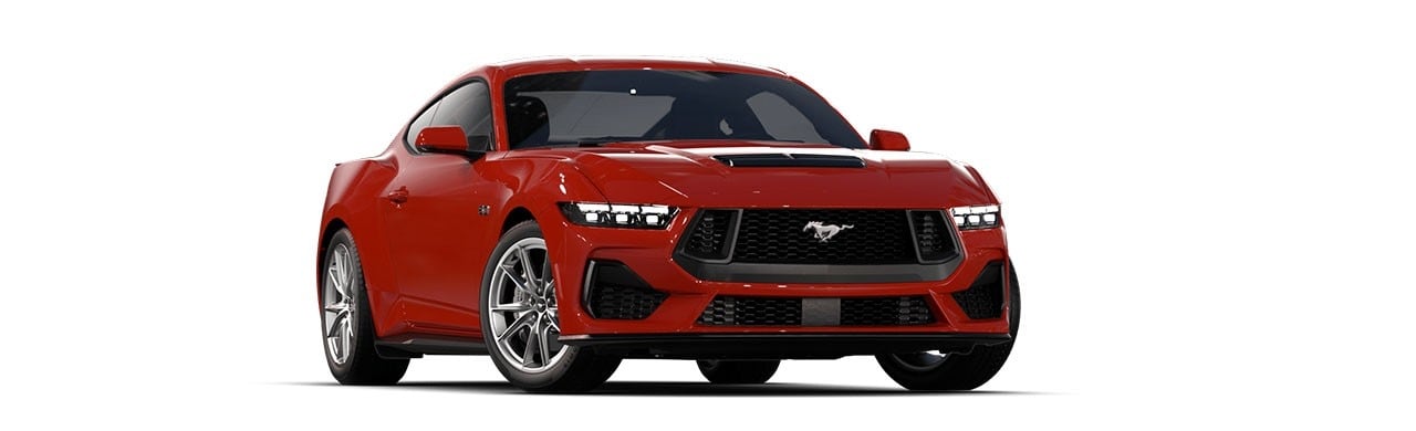 Enamórate del diseño del Auto Deportivo Ford Mustang 2026 en color Rojo Racing