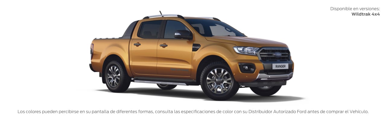 La Camioneta Pick Up Todoterreno, para Trabajo y Aventura Ford Ranger 2022 color Naranja Sabre