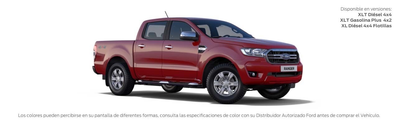 La Camioneta Pick Up Todoterreno, para Trabajo y Aventura Ford Ranger 2022 color Rojo Manzana