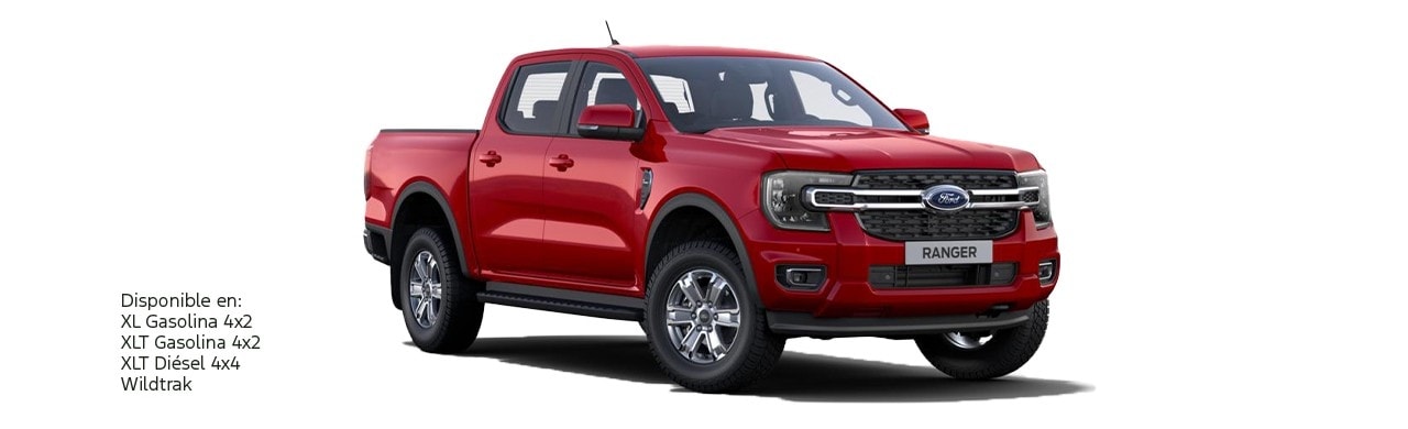 Ford Ranger 2025, Camioneta Pickup 4x4 de Gran Capacidad y Tecnología en Color Rojo Cereza