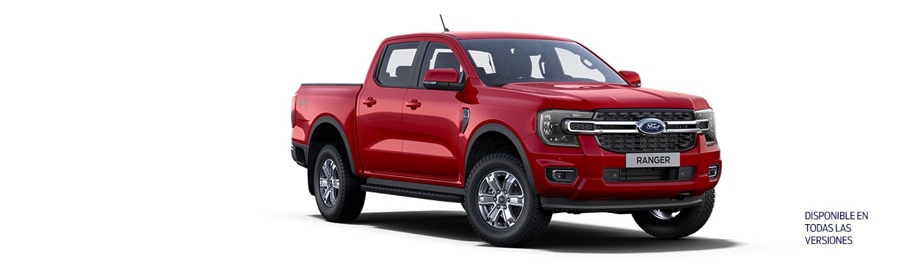 Ford Ranger 2026, Camioneta Pickup 4x4 de Gran Capacidad y Tecnología en Color Rojo Cereza
