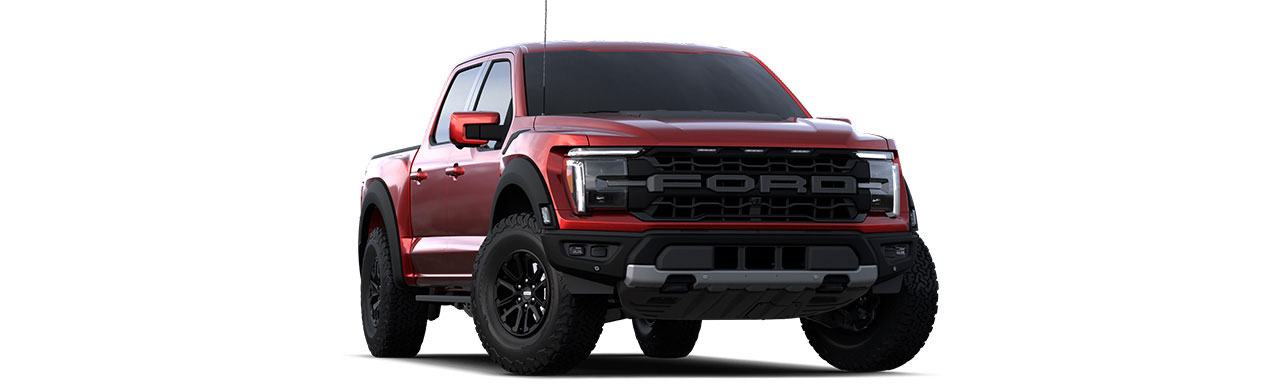 Rojo Cereza Ford Lobo Raptor 2024, Camioneta Pickup de Alto Rendimiento para Off-Road en Color Rojo Cereza