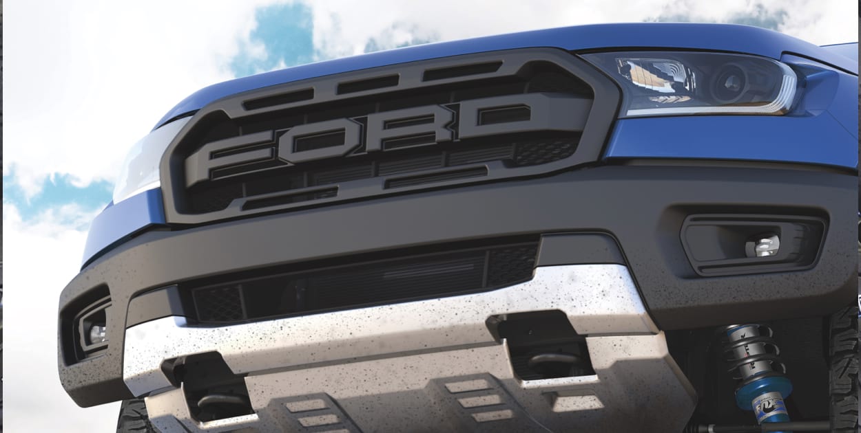 Defensa color negro de Gran durabilidad y resistencia en Ford Ranger Raptor 2021