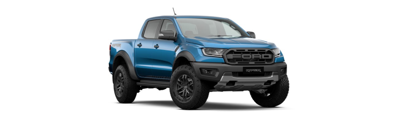 Camioneta Pickup Todoterreno Ford Ranger Raptor 2022 en Color Azul Performance