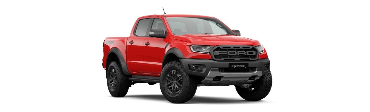 Camioneta Pickup Todoterreno Ford Ranger Raptor 2022 en Color Rojo Racing