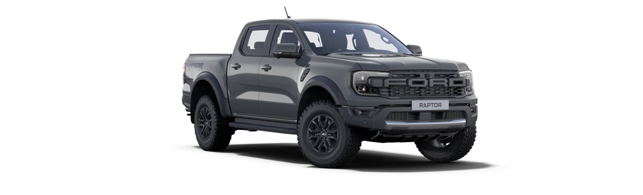 Camioneta Pickup Todoterreno Ford Ranger Raptor 2023 en Color Gris Conquer 