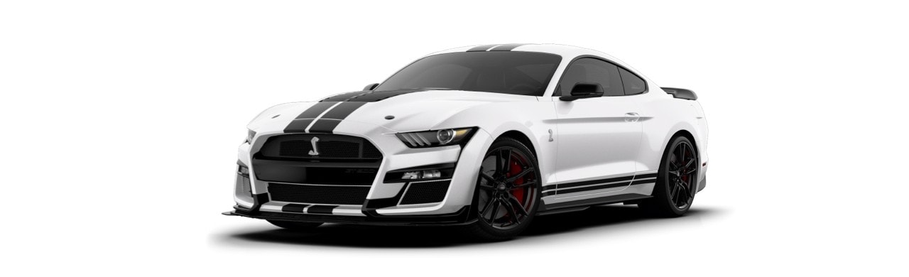 Ford Mustang Shelby GT500 2022 el Auto Deportivo con Franjas Negras en color Blanco Oxford