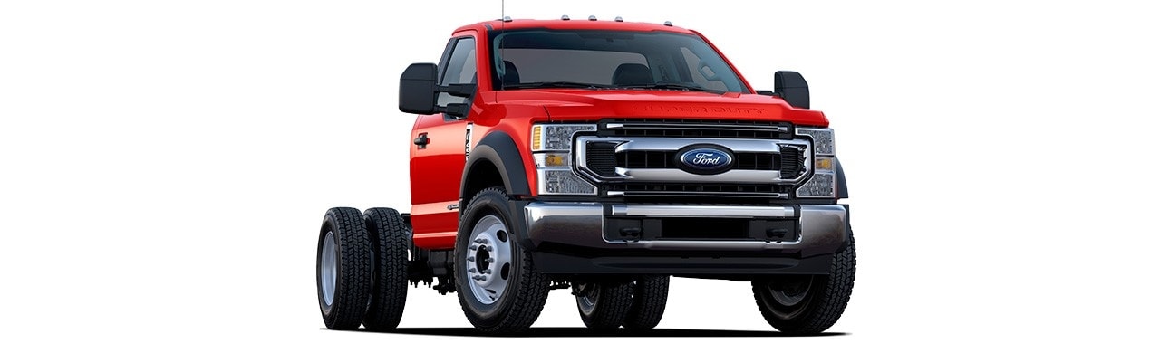 Ford Super Duty Chasis 2021, Versiones F350, F450 y F550 Disponible en color Rojo Racing