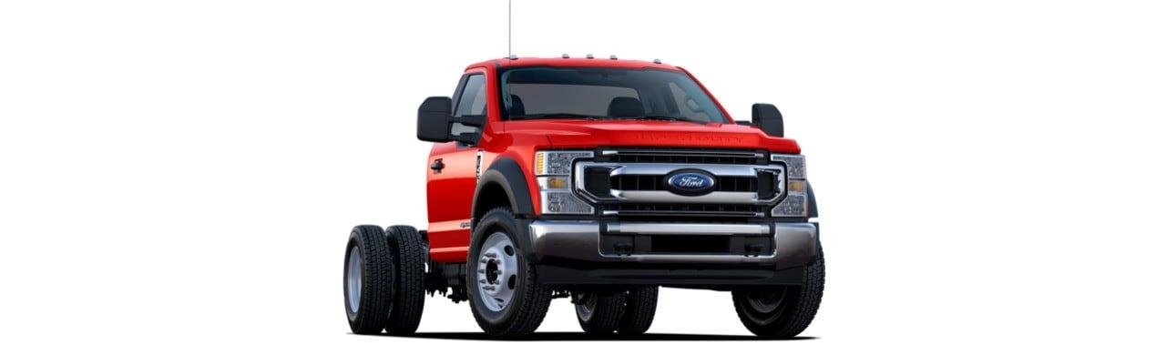 Ford Super Duty Chasis 2022, Versiones F350, F450 y F550 Disponible en color Rojo Racing