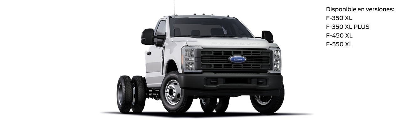 Ford Super Duty Chasis 2023, Versiones F350, F450 y F550 Disponible en color Blanco Oxford