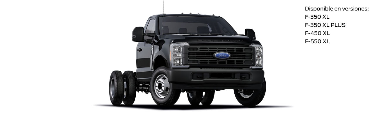 Ford Super Duty Chasis 2023, Versiones F350, F450 y F550 Disponible en color Negro Obsidiana
