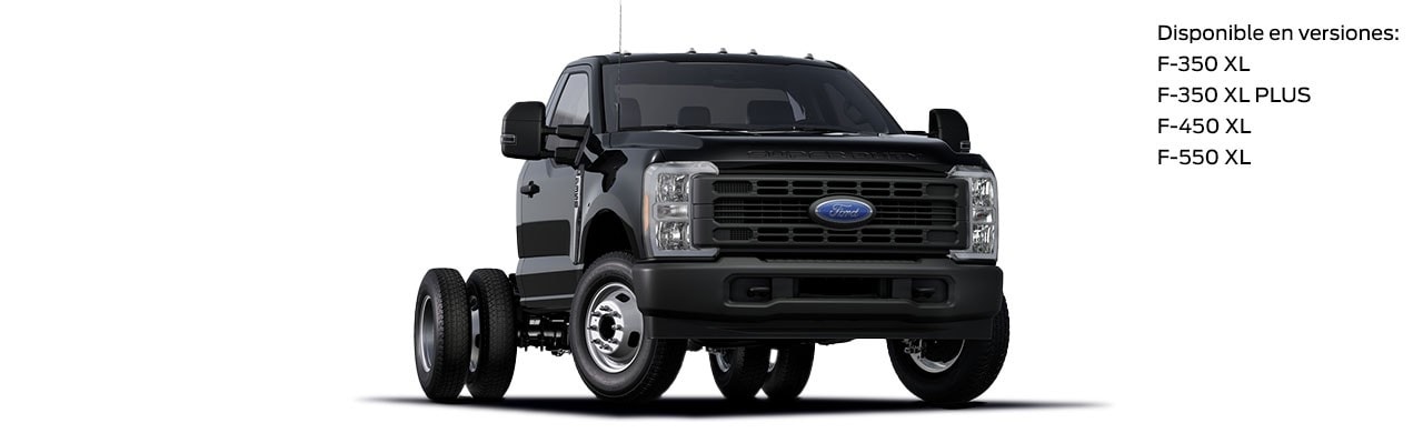 Ford Super Duty Chasis 2023, Versiones F350, F450 y F550 Disponible en color Negro Obsidiana