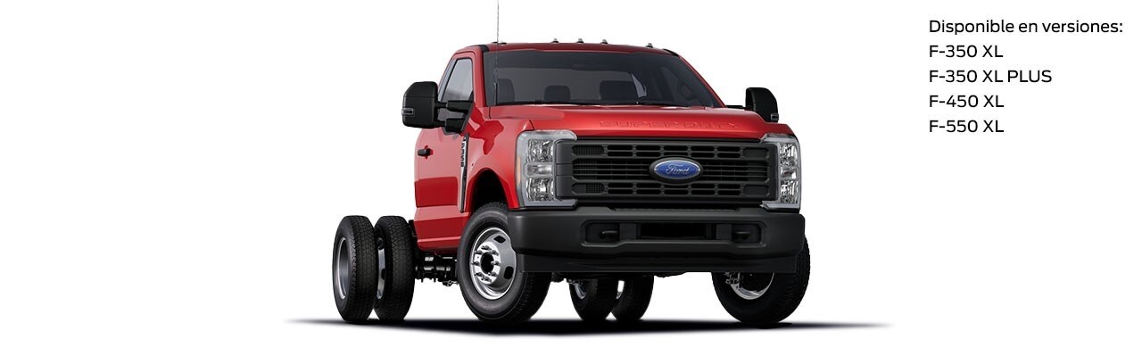 Ford Super Duty Chasis 2023, Versiones F350, F450 y F550 Disponible en color Rojo Racing