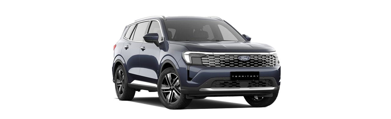 Ford Territory HEV 2026, Camioneta SUV Híbrida de Gran Equipamiento y Tecnología Color Azul Nocturno
