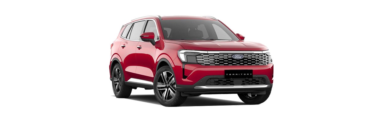Ford Territory HEV 2026, Camioneta SUV Híbrida de Gran Equipamiento y Tecnología Color Rojo Rubí