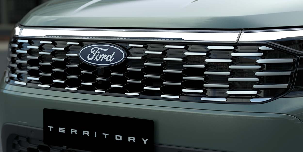 Diseño de Parrilla y Faros renovado, Nueva versión Ford Territory Híbrida 2026