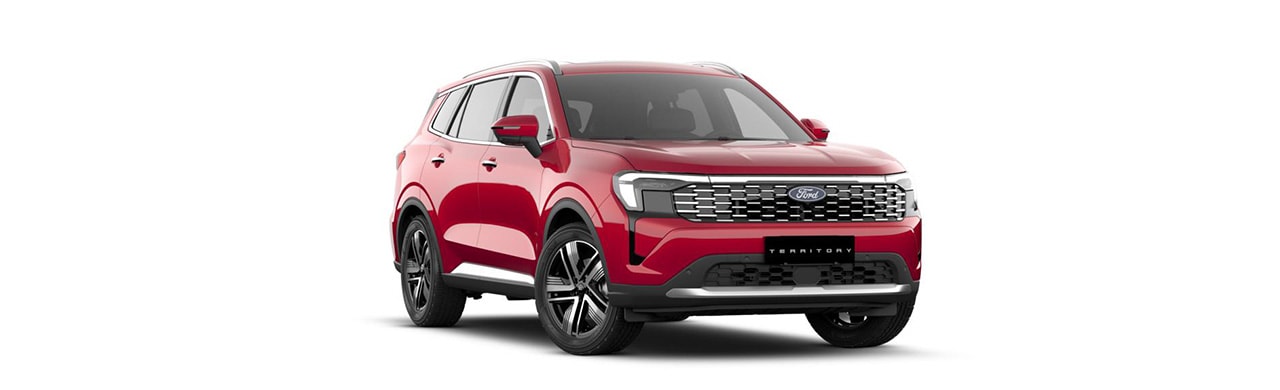 Ford Territory HEV 2027, Camioneta SUV Híbrida de Gran Equipamiento y Tecnología Color Rojo Rubí
