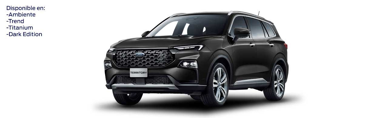 Ford Territory 2025, Camioneta SUV de Gran Equipamiento y Tecnología Color Negro Brillante