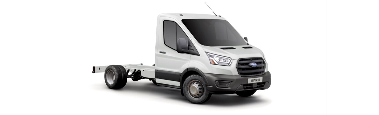 Ford Transit Chasis 2022, Vehículo comercial de Trabajo para Conversiones en Color Blanco Nieve