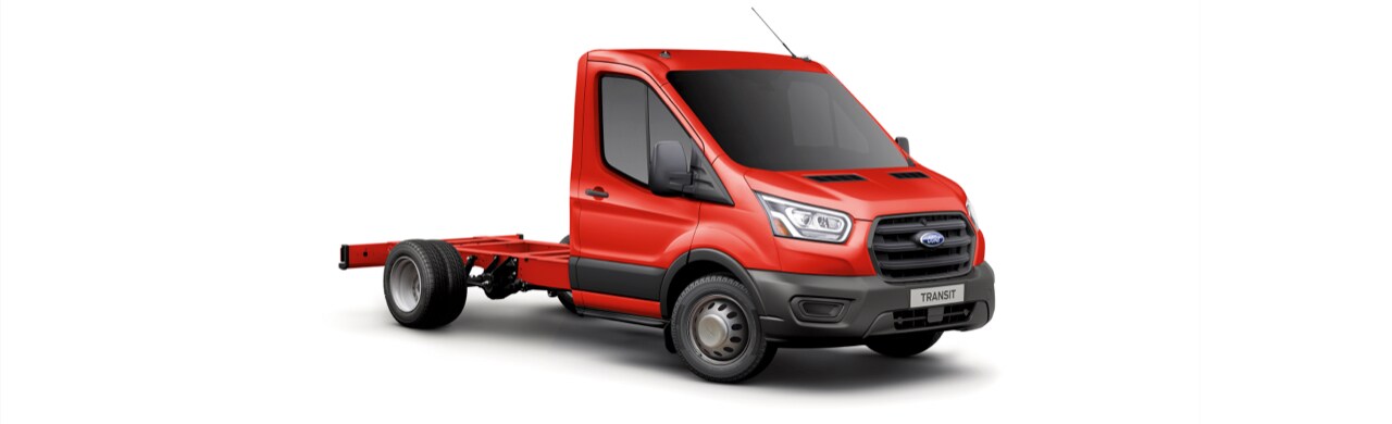 Ford Transit Chasis 2022, Vehículo comercial de Trabajo ideal para Conversiones en Color Rojo Racing