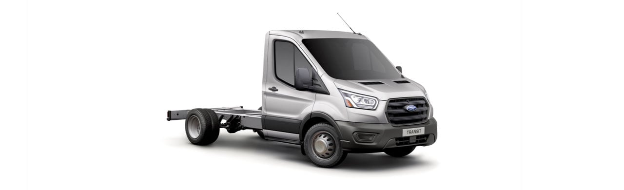 Ford Transit Chasis 2023, Vehículo Comercial de Trabajo en color Gris Mercurio