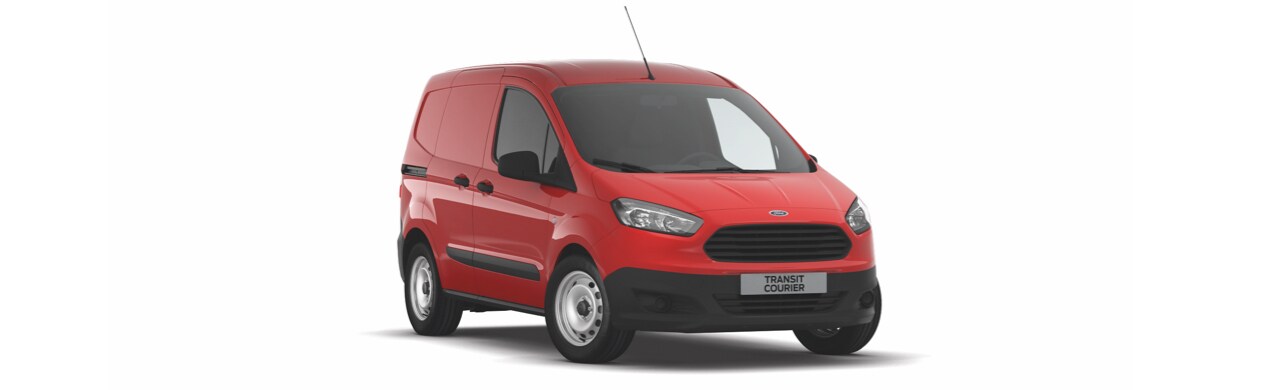 Van Comercial de Entrega y Reparto Ford Transit Courier 2022 en Color Rojo Racing
