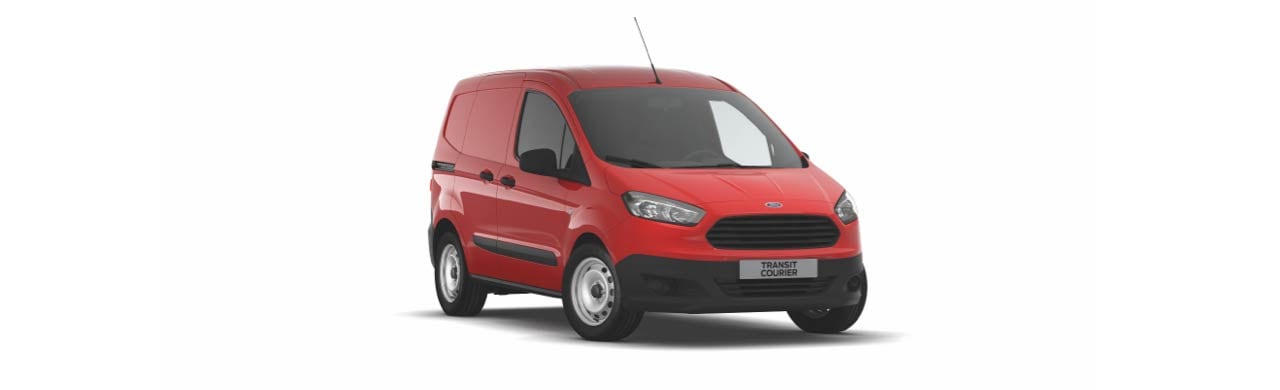 Vehículo Comercial de Carga, Entrega y Reparto Ford Transit Courier 2021 en Color Rojo Racing