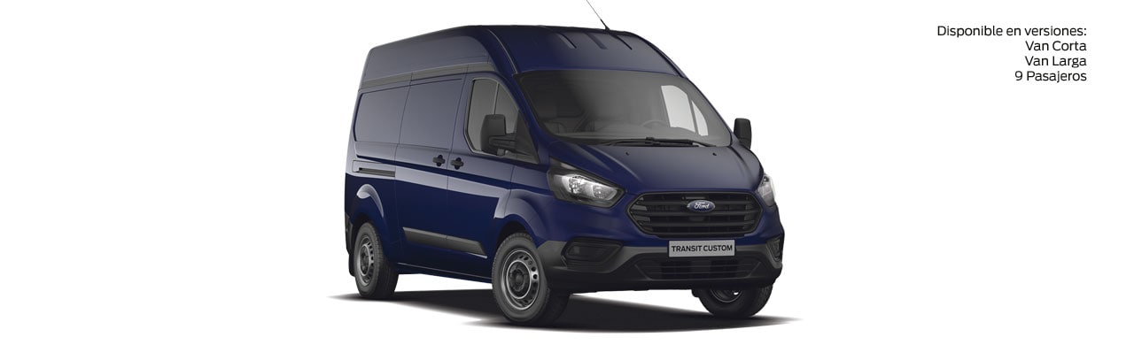Ford Transit Custom 2021, vehículo comercial para empresa disponible en color Azul Marino Brillante