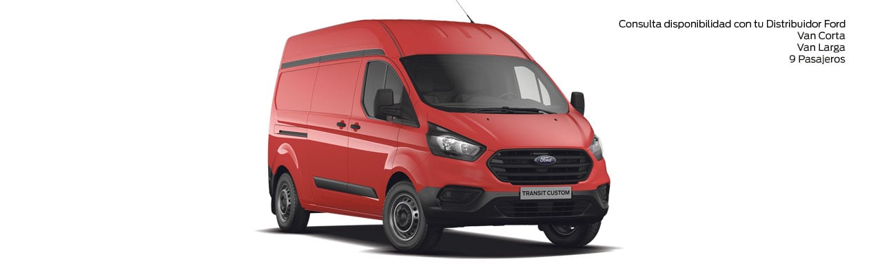 Rojo Racing Conoce Ford Transit Custom, Vehículo Comercial para tu empresa disponible en color Rojo Racing