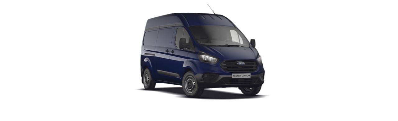 Ford Transit Custom 2023, Vehículo Comercial de Carga y Trabajo color Azul Marino Brillante