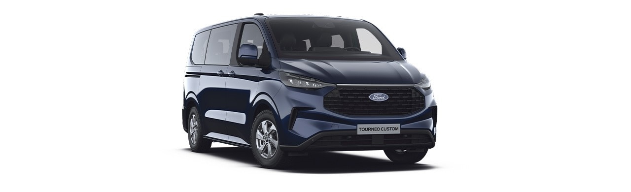 Ford Transit Custom 2024, Vehículo Comercial de Carga y Trabajo color Azul Marino Brillante