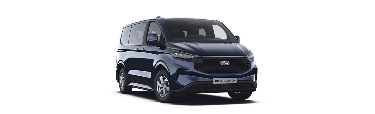 Ford Transit Custom 2025, Vehículo Comercial de Carga y Trabajo color Azul Marino Brillante