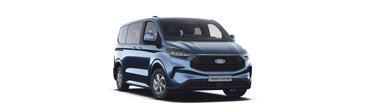 Ford Transit Custom 2025, Vehículo Comercial de Carga y Trabajo color Azul Metálico