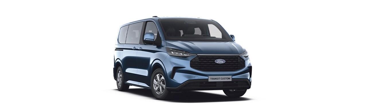 Ford Transit Custom 2025, Vehículo Comercial de Carga y Trabajo color Azul Metálico