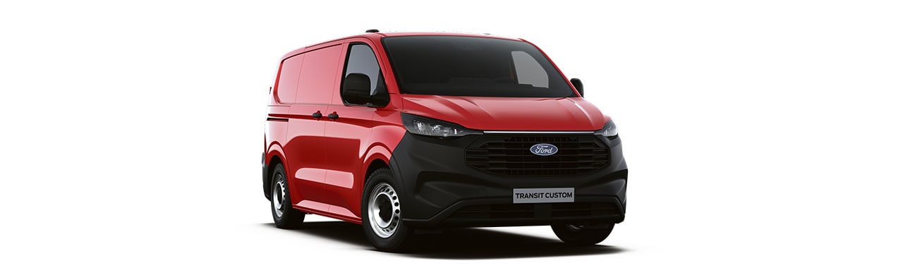 Ford Transit Custom 2026, Vehículo Comercial de Carga y Trabajo color Rojo Racing