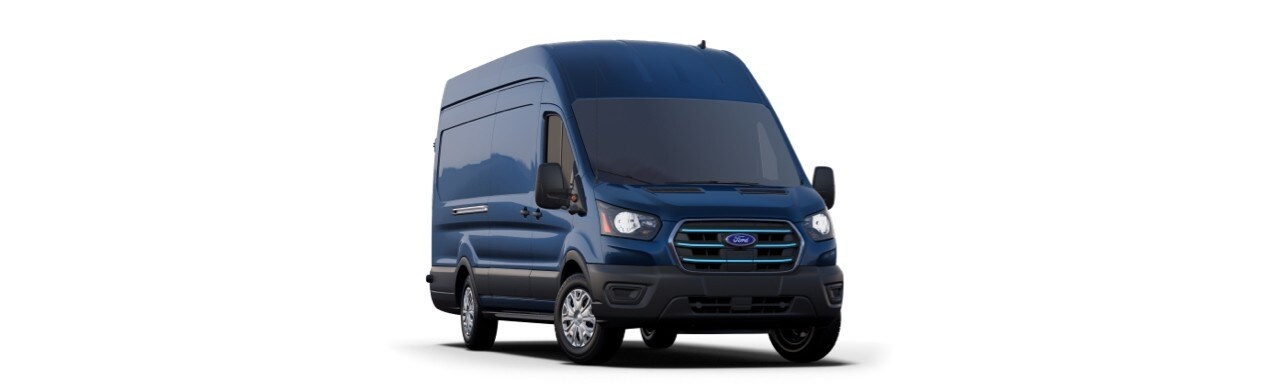 Ford E-Transit 2022, Van Eléctrica de Trabajo en color Azul Metrópolis