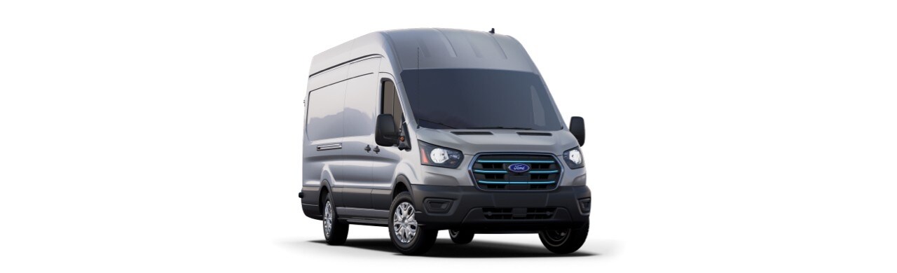 Ford E-Transit 2022, Van Eléctrica de Trabajo en color Plata Estelar