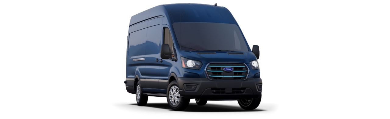 Ford E-Transit 2023, Van Eléctrica de Trabajo en color Azul Metrópolis
