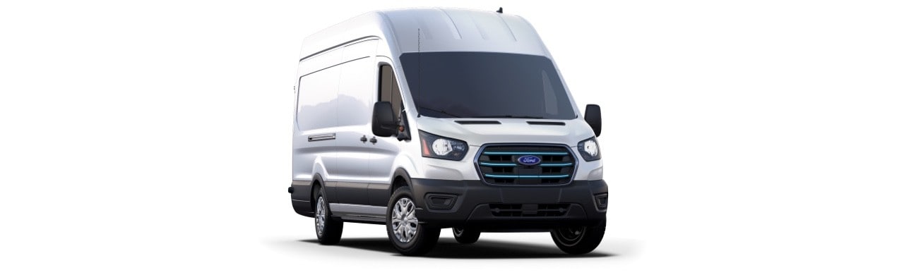 Ford E-Transit 2023, Van Eléctrica de Trabajo en color Blanco Oxford