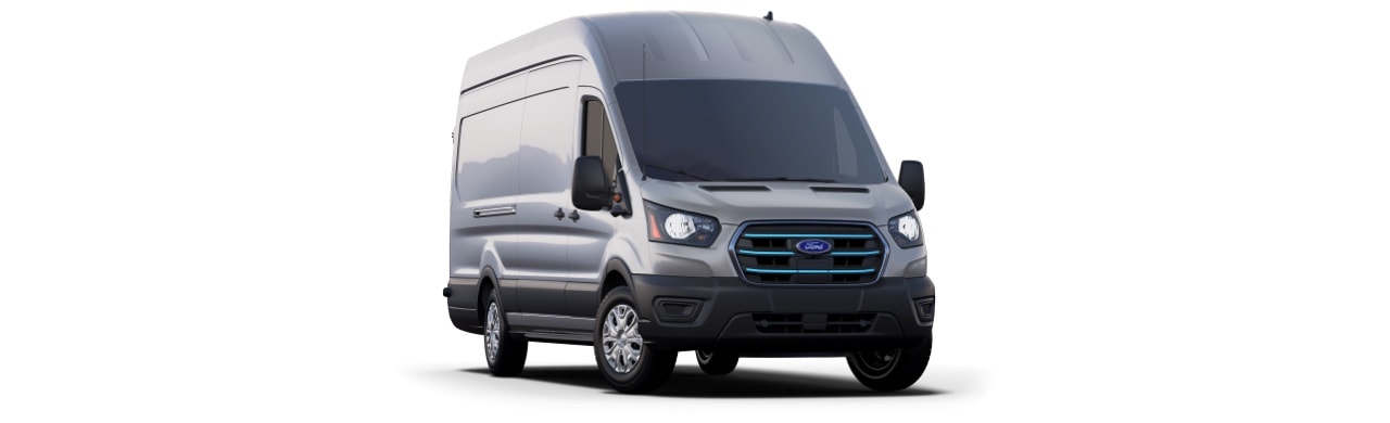 Ford E-Transit 2023, Van Eléctrica de Trabajo en color Plata Estelar