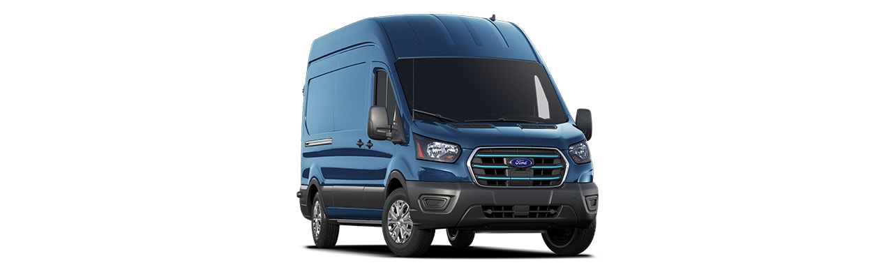 Ford E-Transit 2024, Van Eléctrica de Trabajo en color Azul Metrópolis